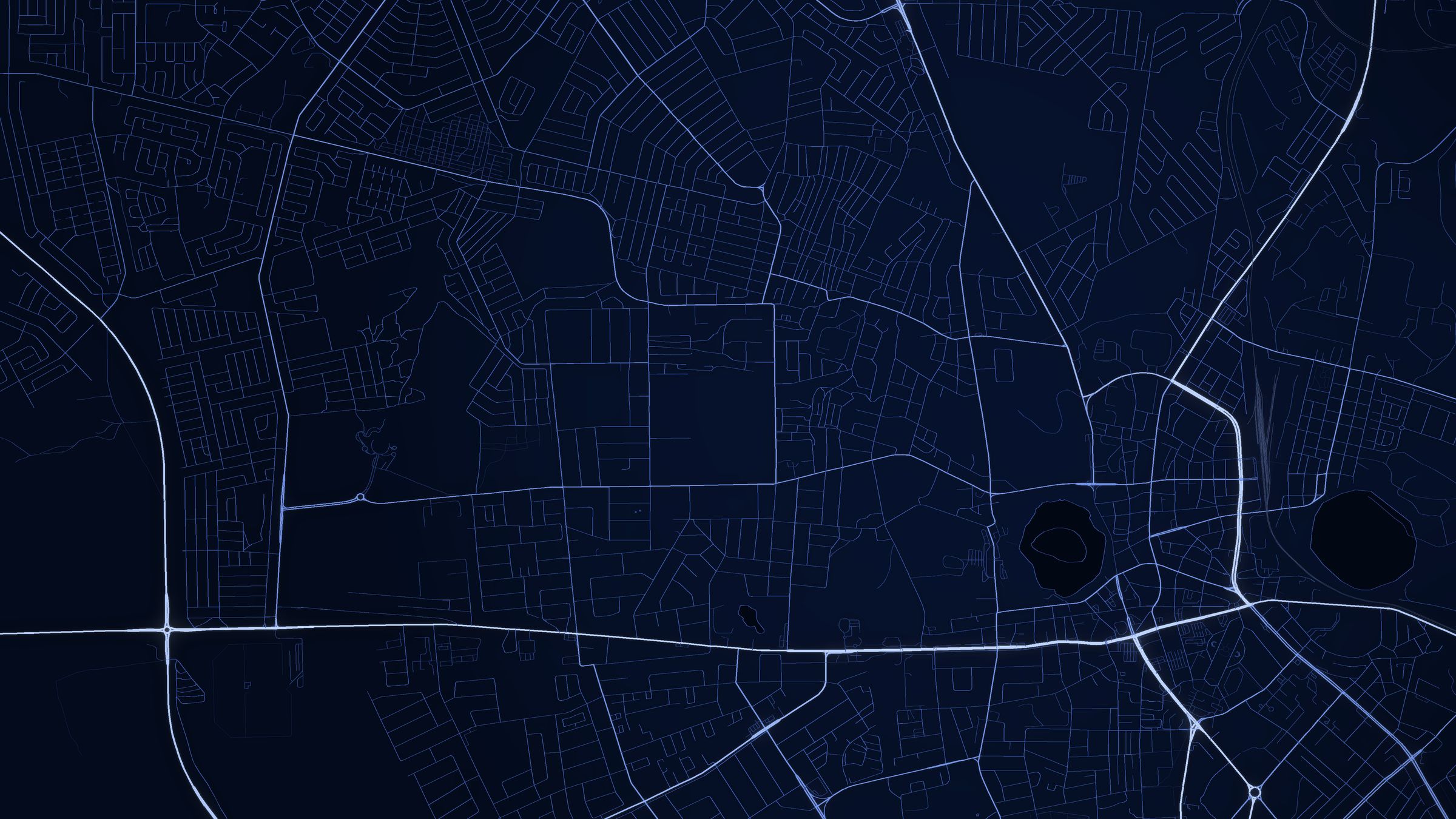 Night-style street map of Kimberley with the RANDPOWERSTATE office on Gunning Street marked